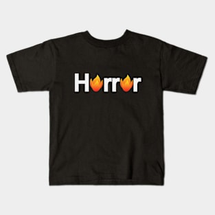 Horror being horrifying text design Kids T-Shirt